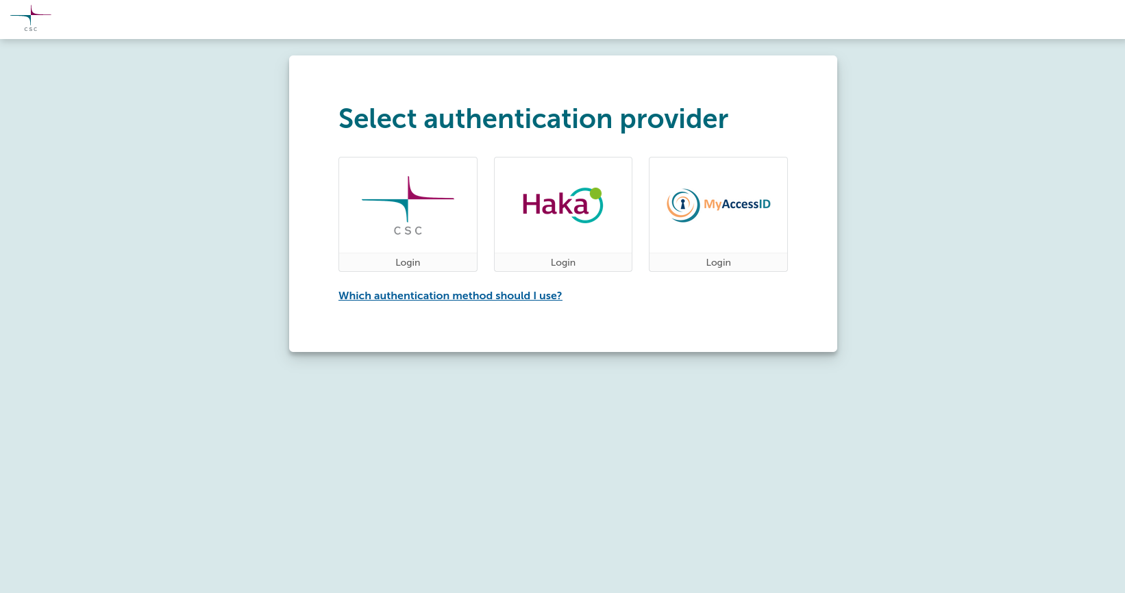 Image of authentication page for the LUMI web interface